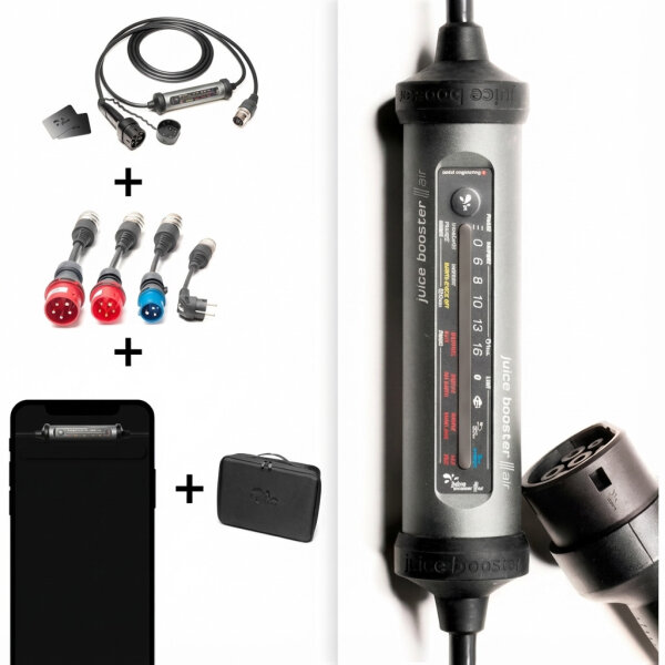 Juice Technology JUICE BOOSTER 3 air Country EU Traveller Set (anthrazit/schwarz, 1,4 - 11 kW, 3,1 Meter Kabel)