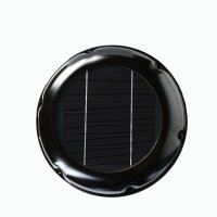 WATTSTUNDE® AERO Solarlüfter mit Akku rund, schwarz