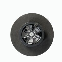 WATTSTUNDE® AERO Solarlüfter mit Akku rund, schwarz