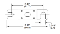 Victron Hochlast Sicherung CNN 325A/80V für Lynx shunt