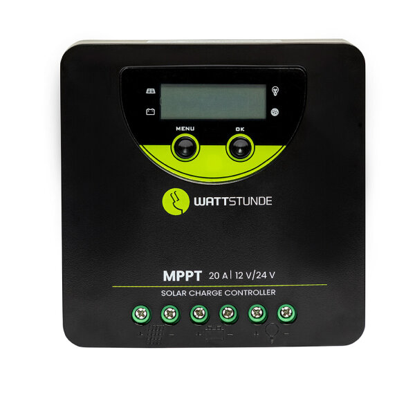 WATTSTUNDE® 20 A 90 V MPPT Solar Laderegler WLR-BT 20.90 MPPT 12 / 24 V