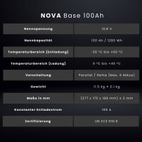 WATTSTUNDE® NOVA Base 100 Ah Batterie LiFePO4